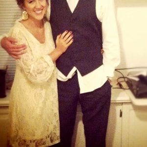 Medium lace cream dress, worn once